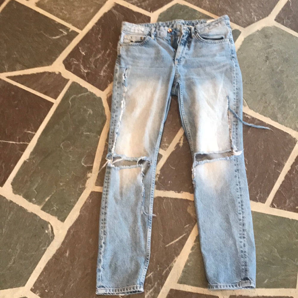Distressed jeans